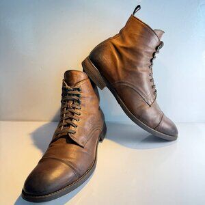 To Boot New York Men’s Leather Cap-Toe Boots – Size 10½ (Made in Italy)